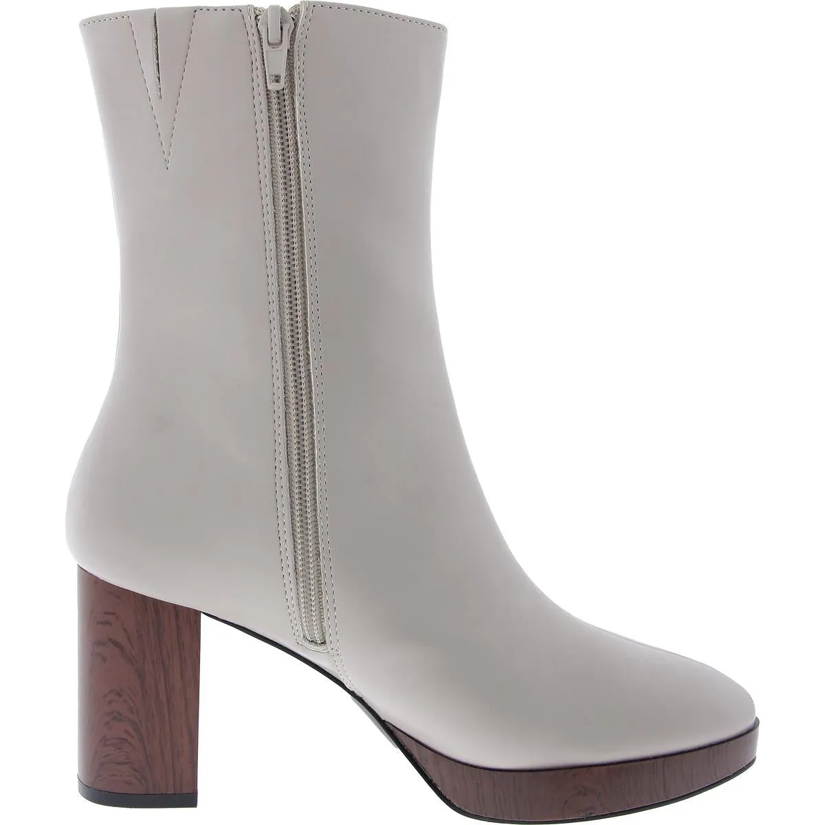 007666 Womens Zipper Manmade Mid-Calf Boots