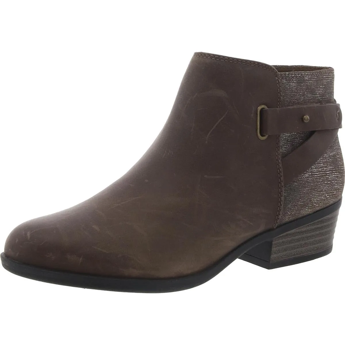 Addiy Kara Womens Stacked Heel Ankle Booties