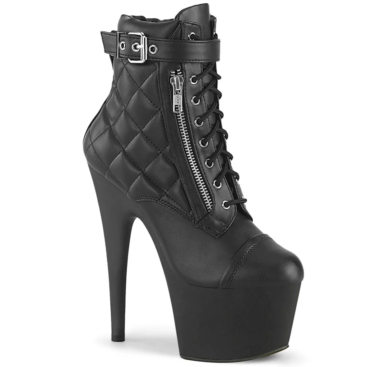 ADORE-700-05 Black Faux Leather/Black Matte