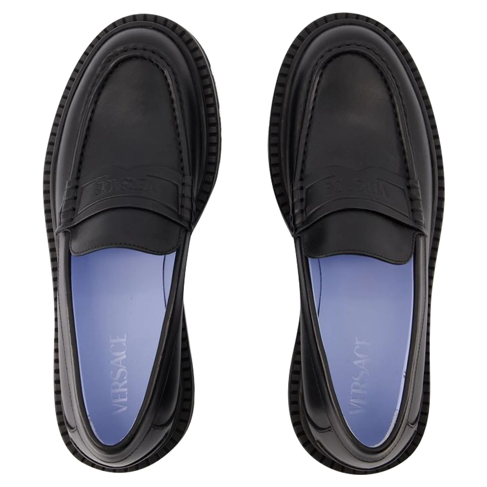 Adriano Loafers - Versace - Leather - Black