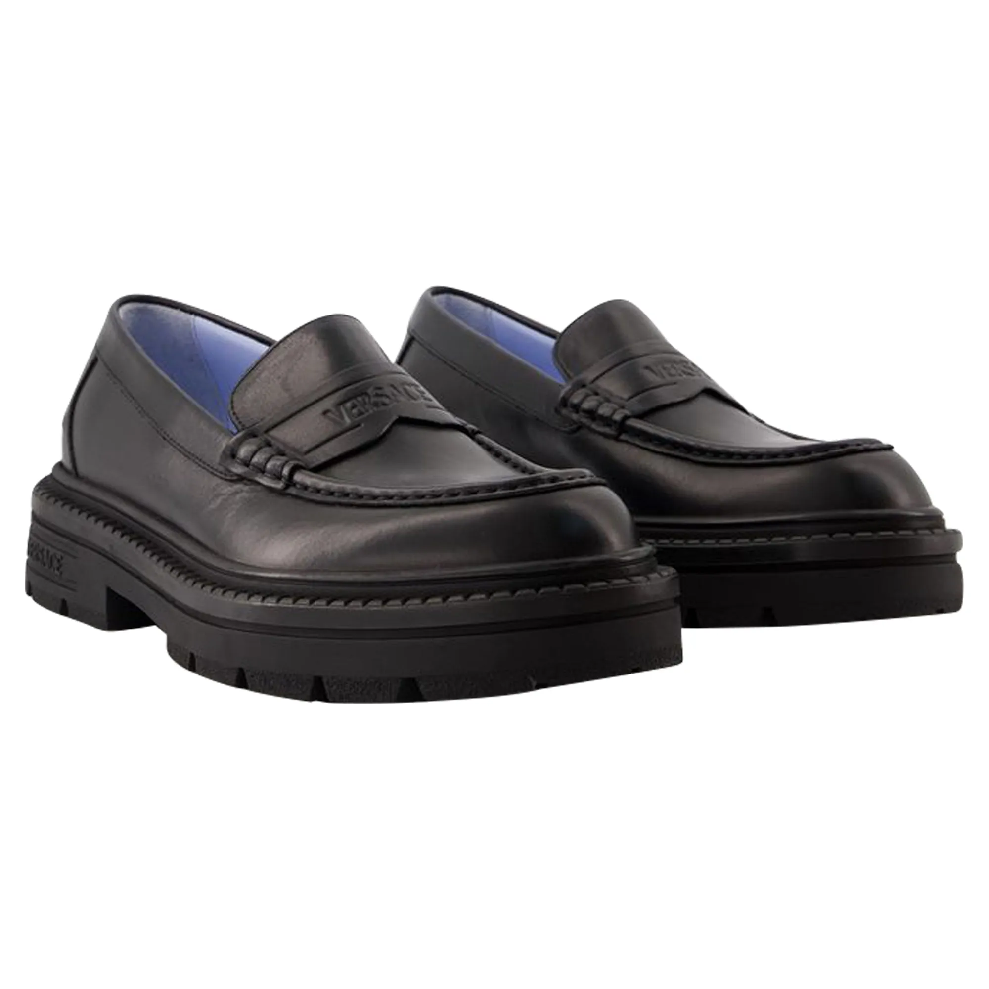 Adriano Loafers - Versace - Leather - Black