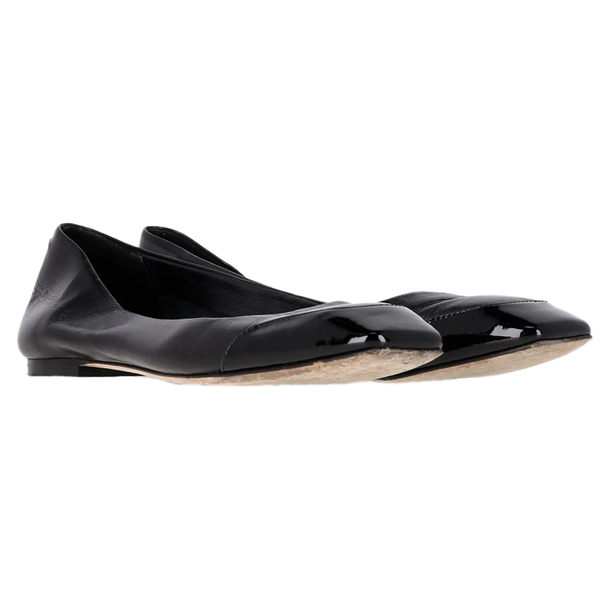 Aeyde Ballet Shoes in Black Leather