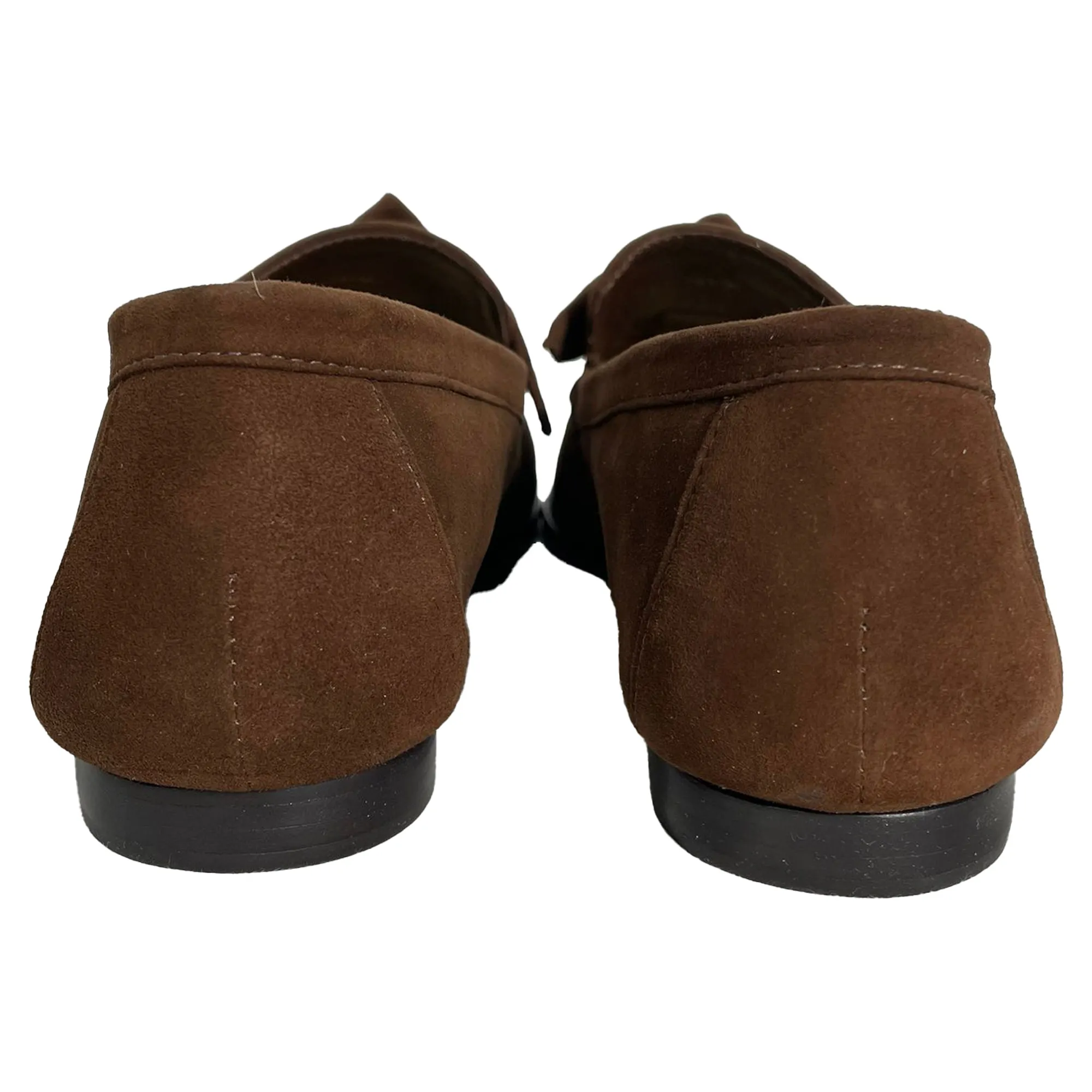 Alexandre Birman Clarita Bow Loafers in Brown Suede