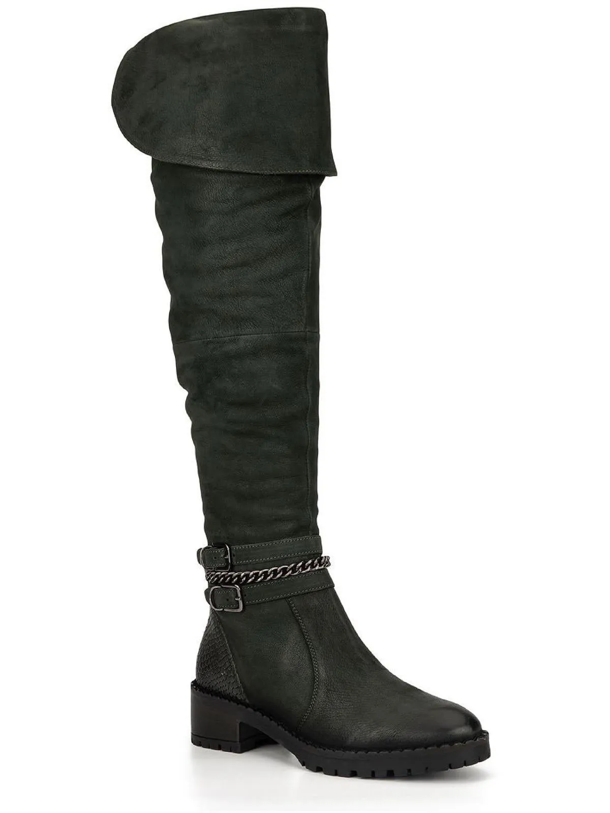 Alice  Womens Pull On Zipper Over-The-Knee Boots