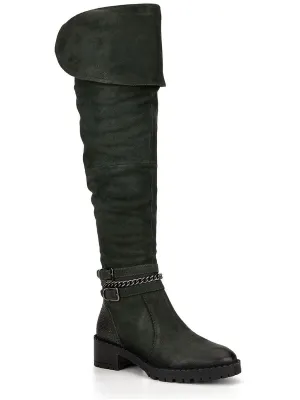 Alice  Womens Pull On Zipper Over-The-Knee Boots