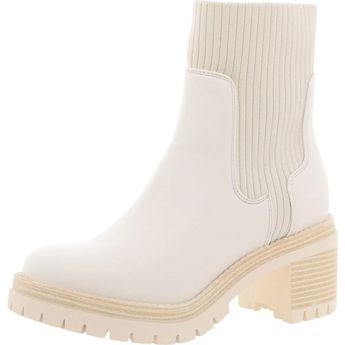 Alonza Womens Lugged Sole Leather Chelsea Boots