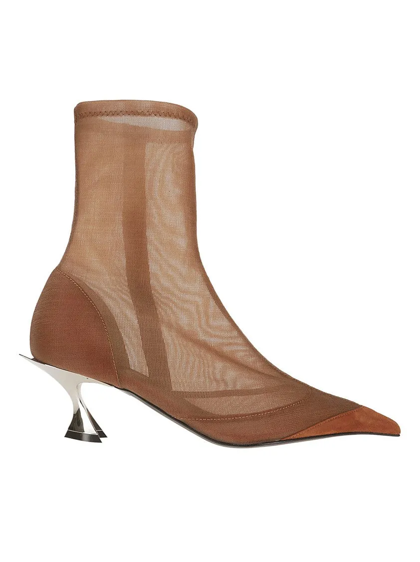 Ankle Boot With Mesh Design