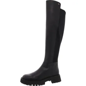 ASHER BOOT Womens Lugged Sole Leather Over-The-Knee Boots