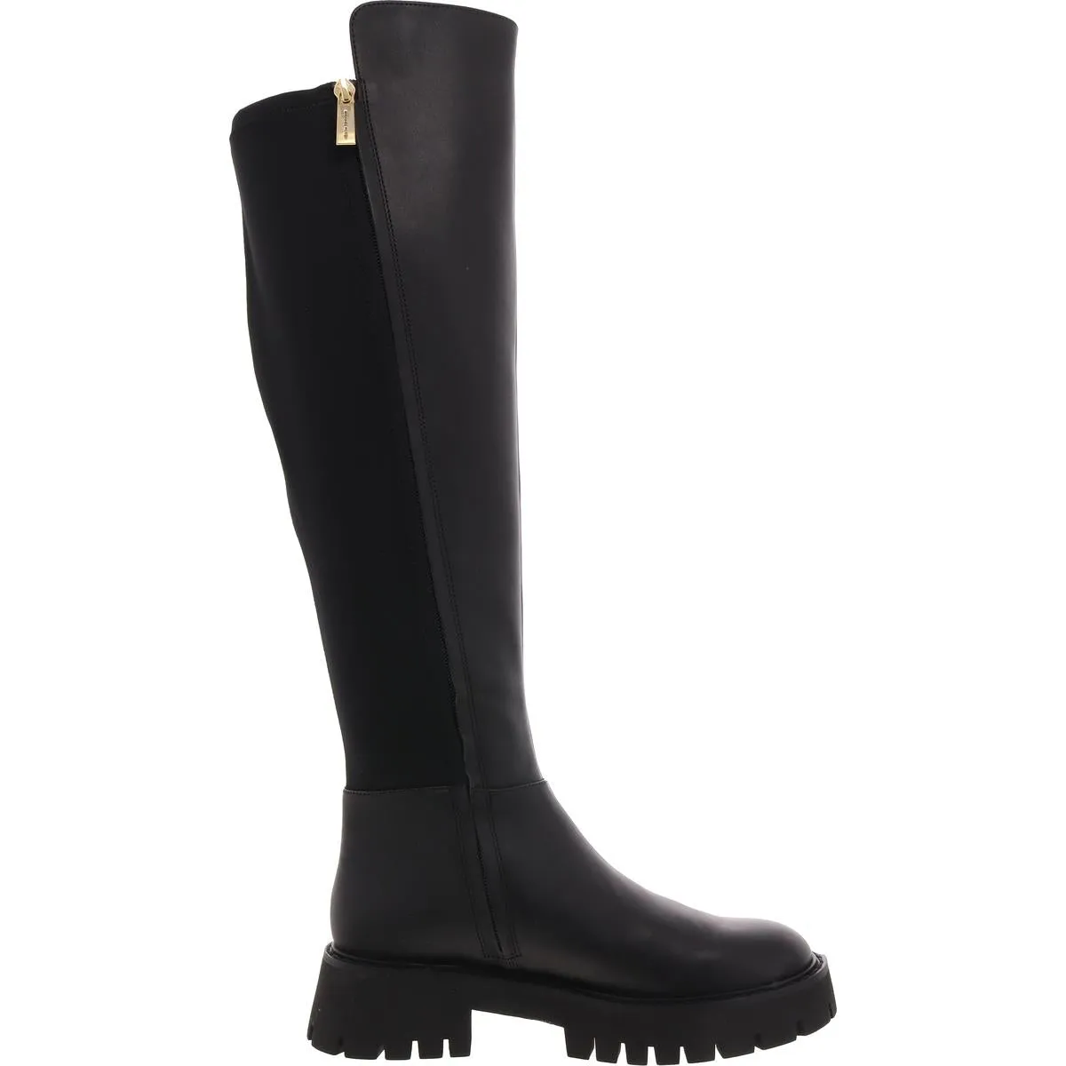 ASHER BOOT Womens Lugged Sole Leather Over-The-Knee Boots