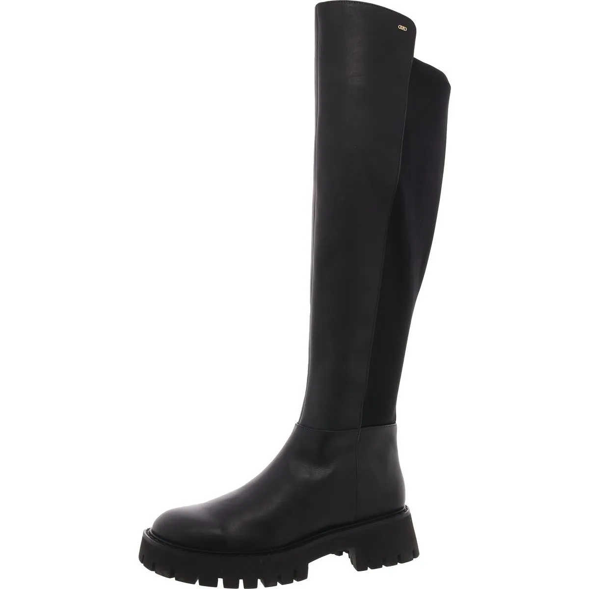 ASHER BOOT Womens Lugged Sole Leather Over-The-Knee Boots