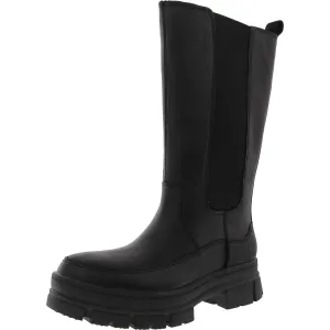 Ashton High Womens Lugged Sole Leather Chelsea Boots