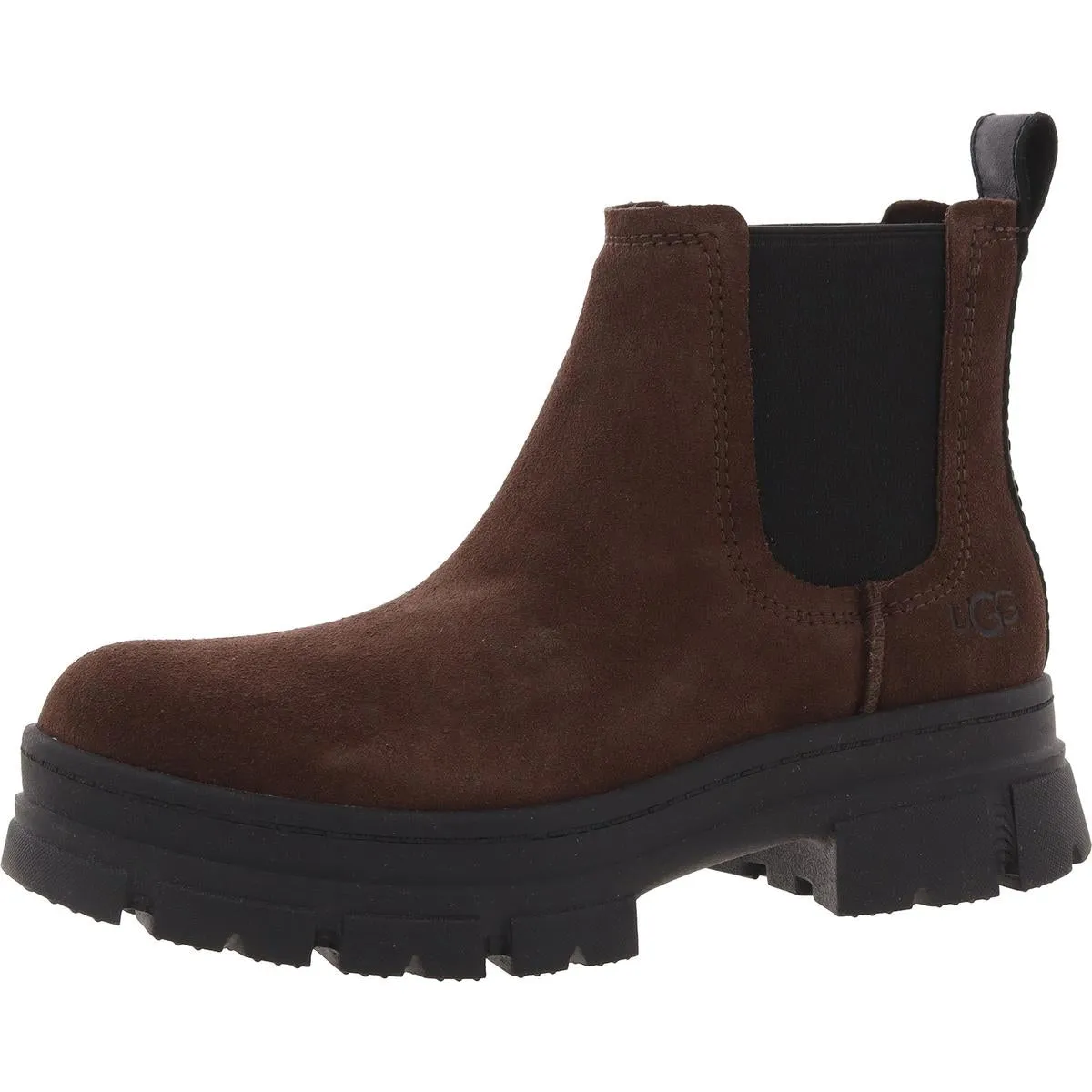 Ashton Womens Stretch Suede Chelsea Boots