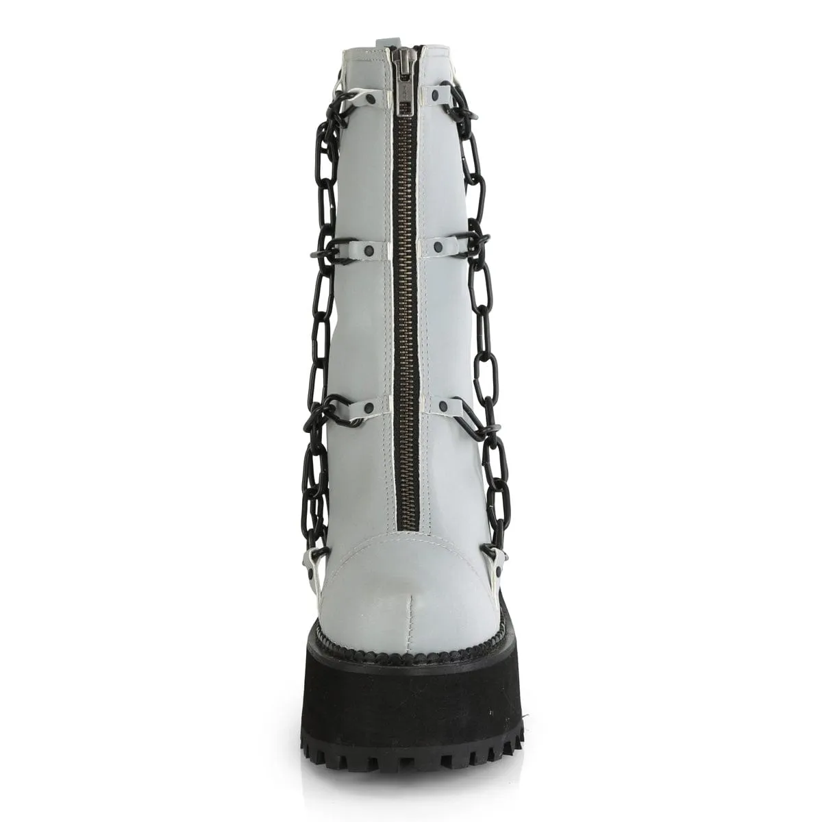 ASSAULT-66 Grey Reflective Vegan Leather