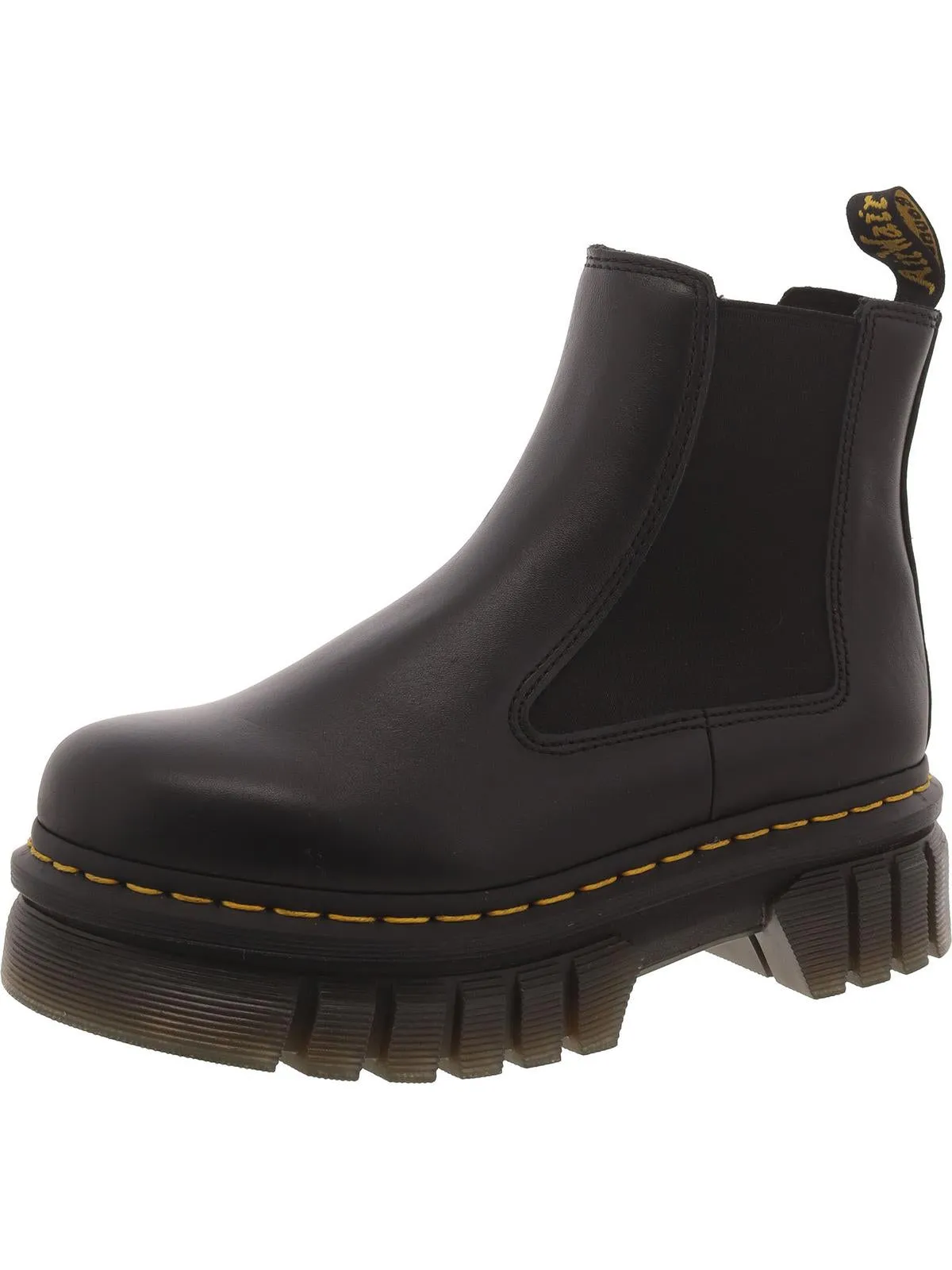 Audrick Womens Faux Leather Pull On Chelsea Boots