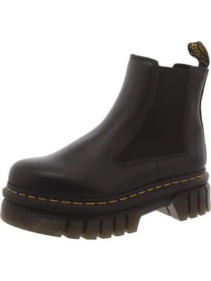 Audrick Womens Faux Leather Pull On Chelsea Boots