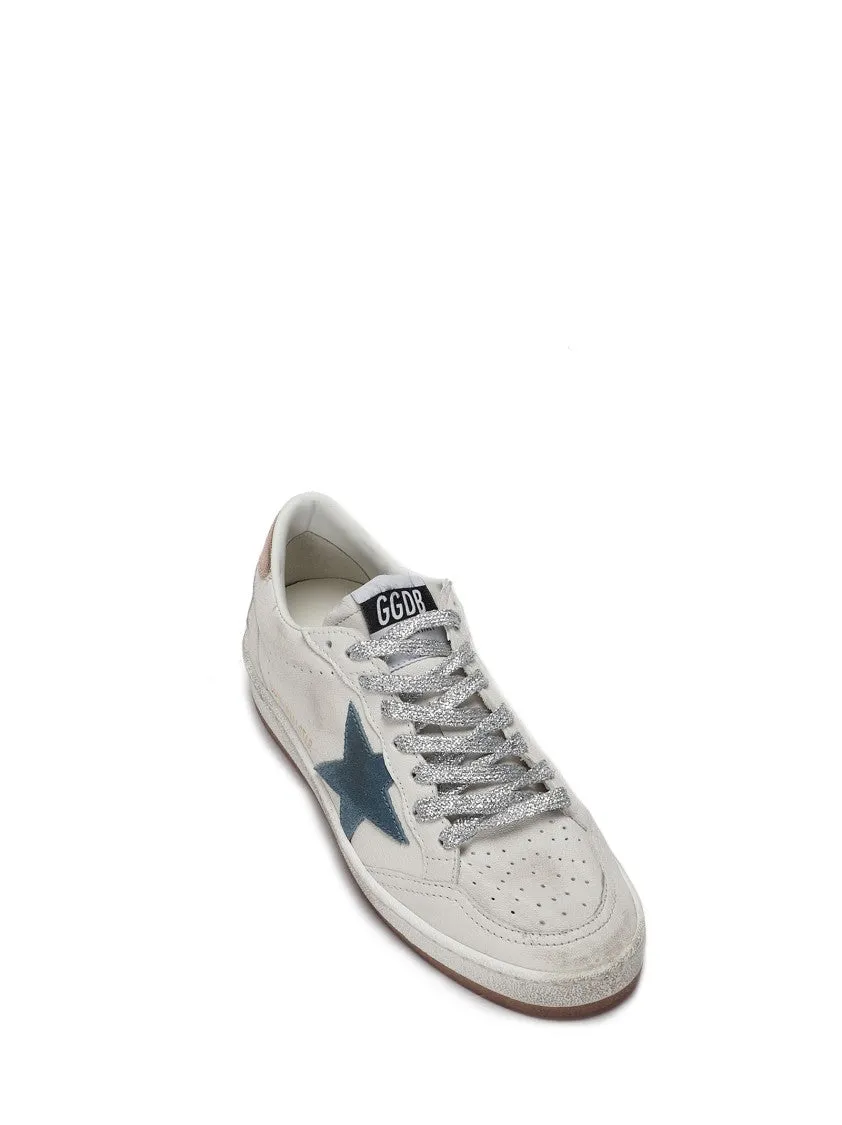 Ballstar Nappa Upper Worn-Effect White Sneakers
