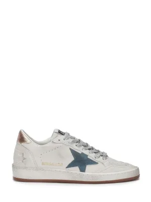Ballstar Nappa Upper Worn-Effect White Sneakers