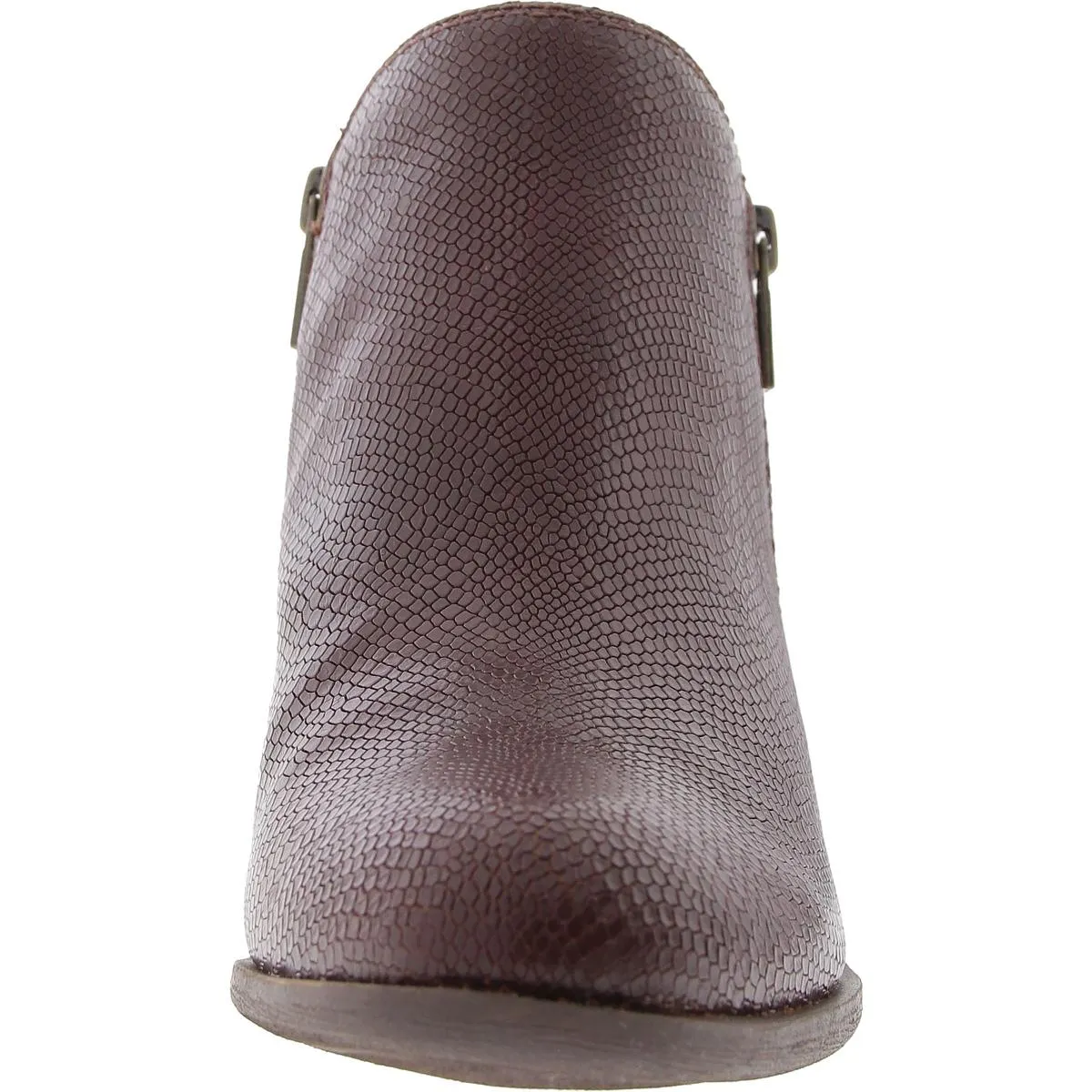 BASEL Womens Zipper Leather Booties