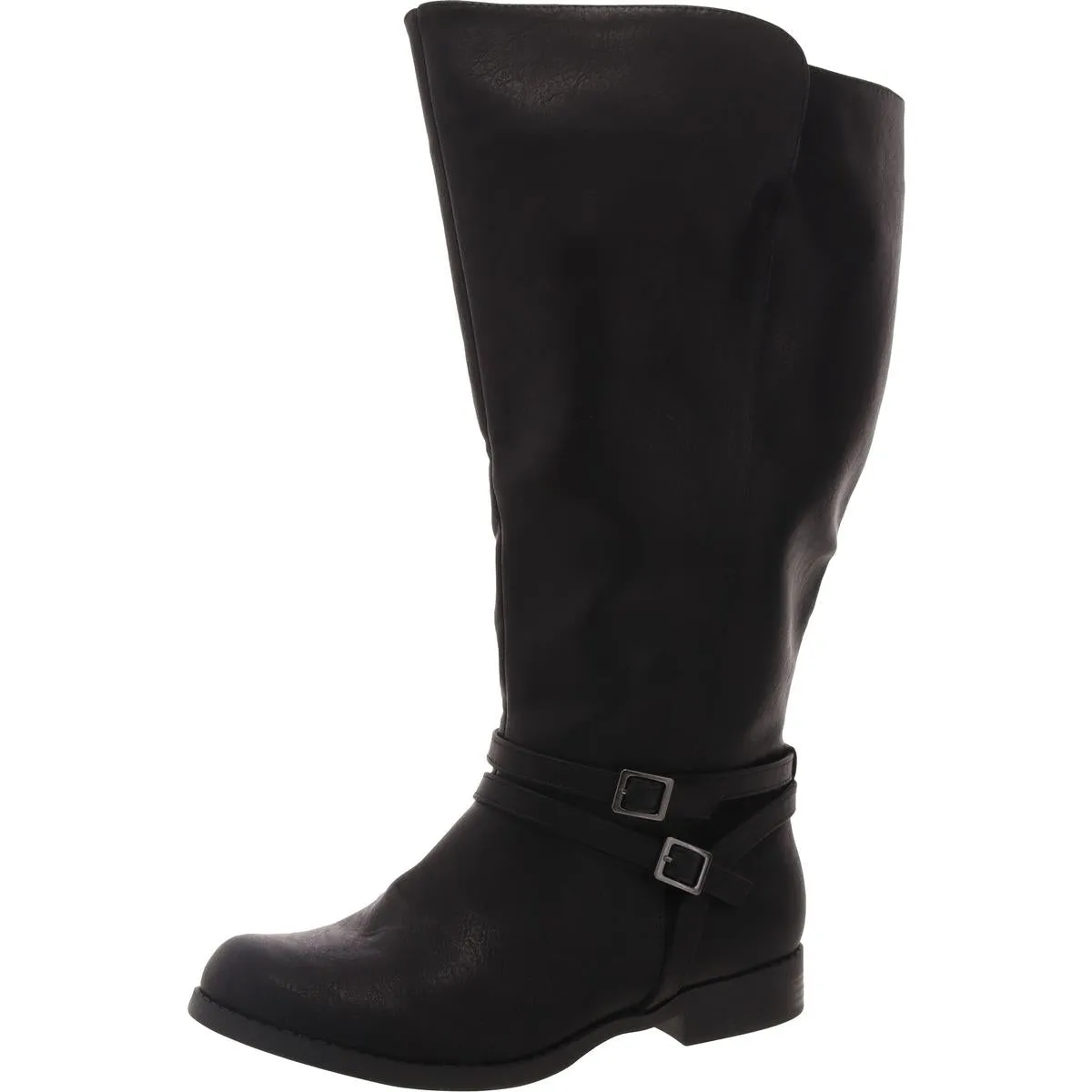 Bay   Womens Padded Insole Faux Leather Knee-High Boots