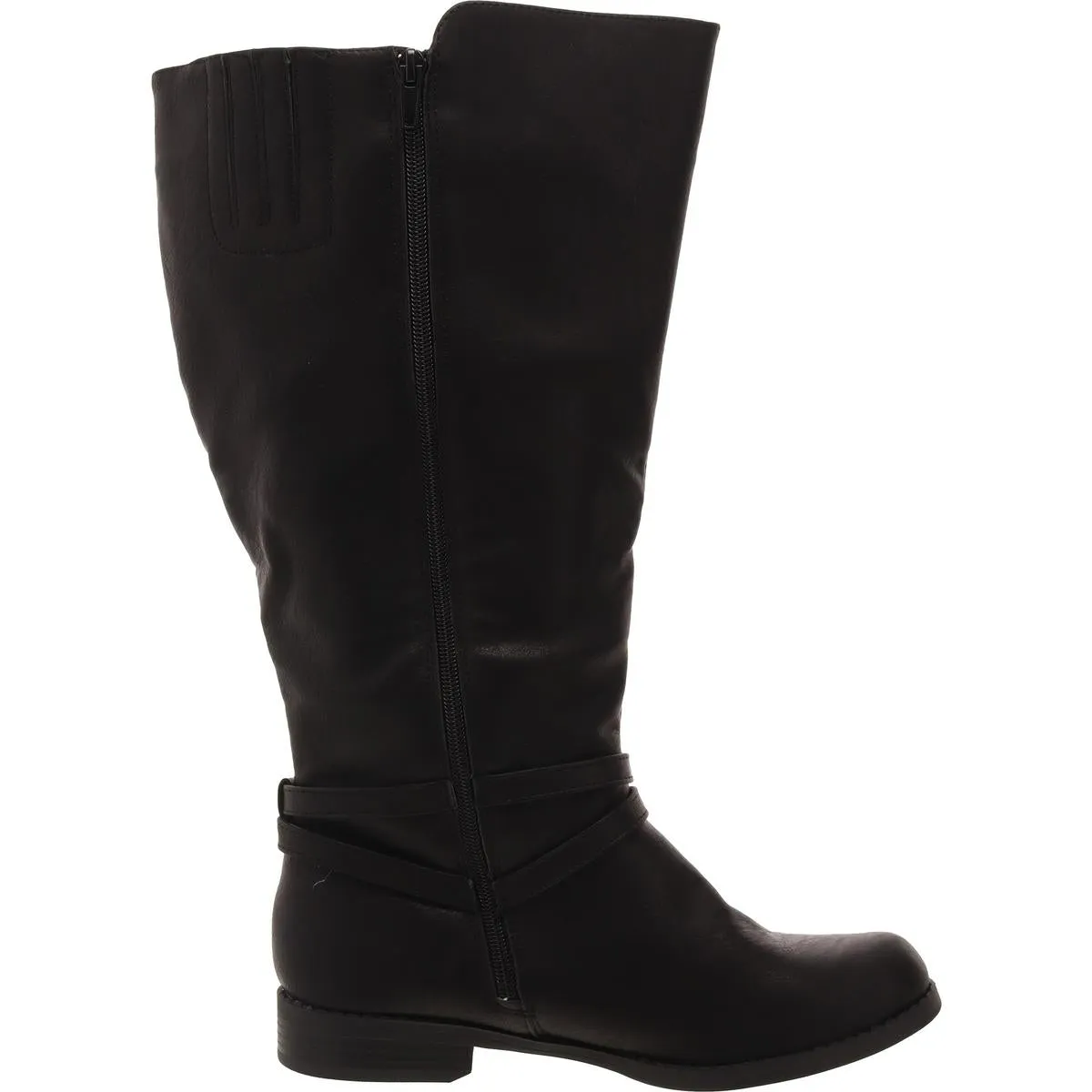 Bay   Womens Padded Insole Faux Leather Knee-High Boots
