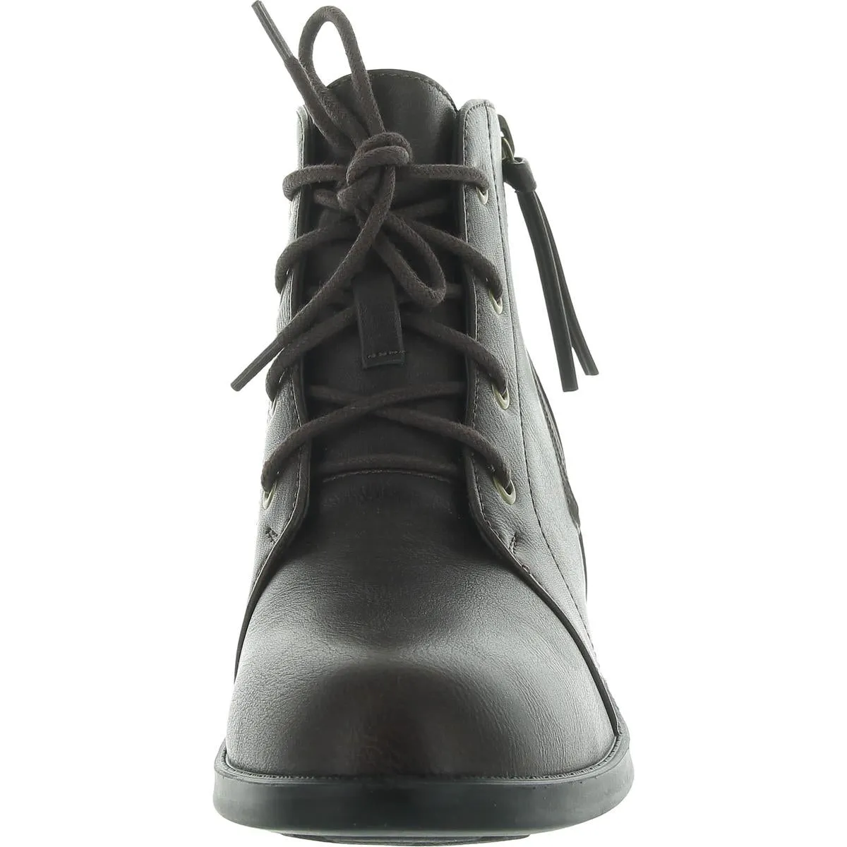 Becker Womens Faux Leather Ankle Booties