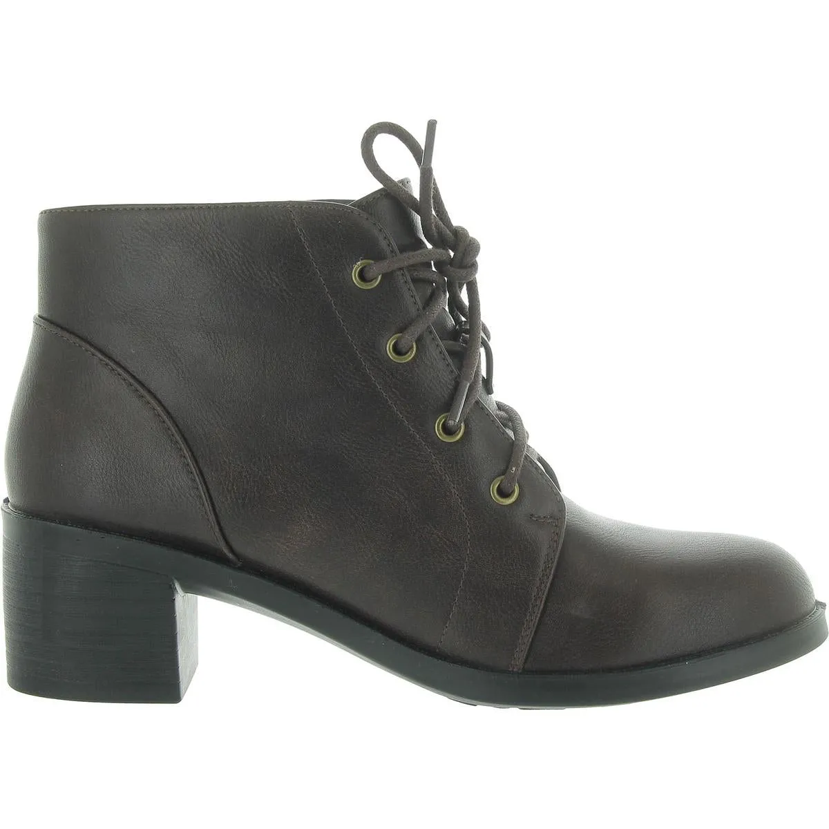 Becker Womens Faux Leather Ankle Booties