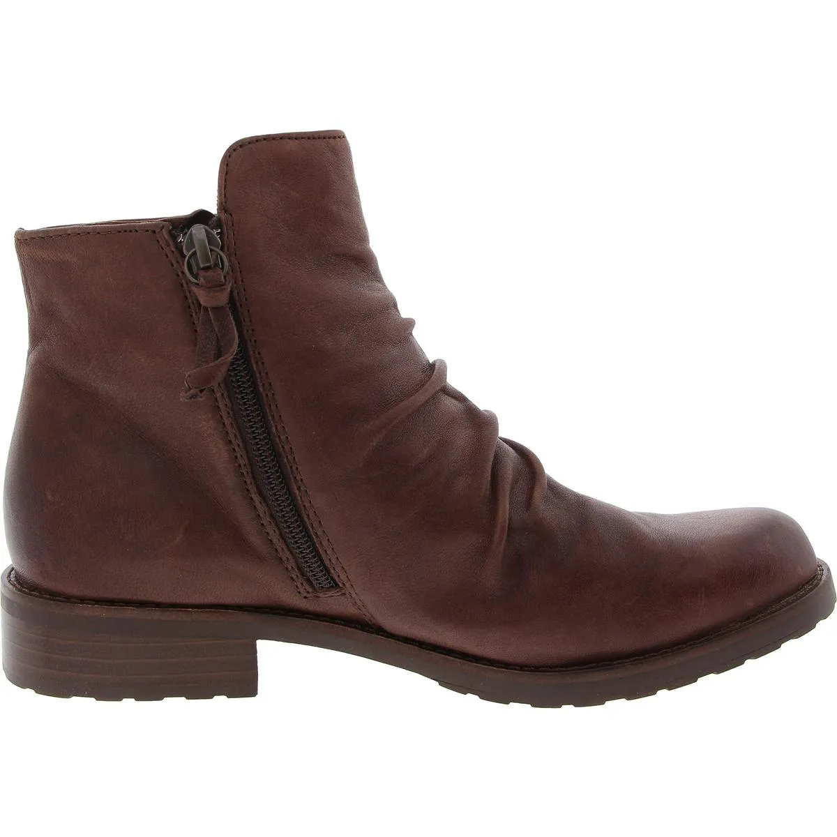 Beckie II Womens Zipper Leather Ankle Boots