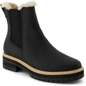 BENNET Womens Faux Fur Lined Leather Booties
