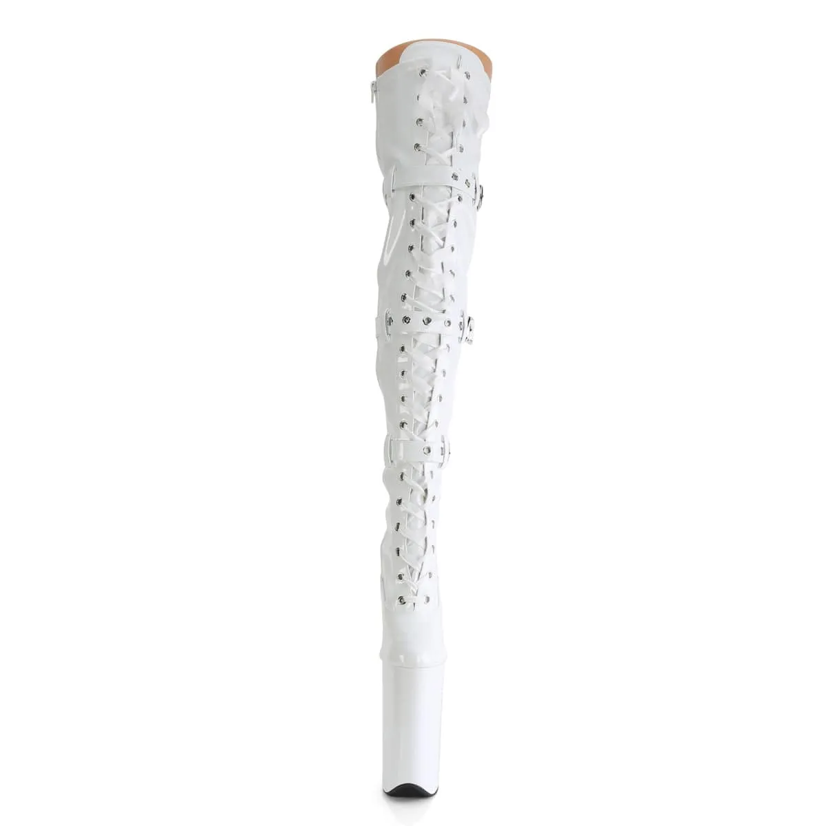 BEYOND-3028 White Stretch Patent/White