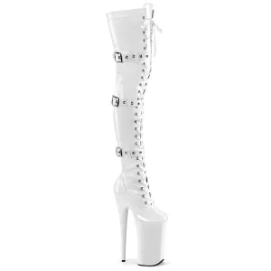 BEYOND-3028 White Stretch Patent/White