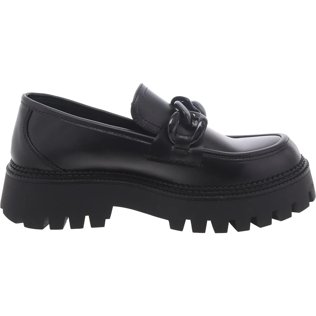 Bianca Womens Laser Cut Round Toe Loafers