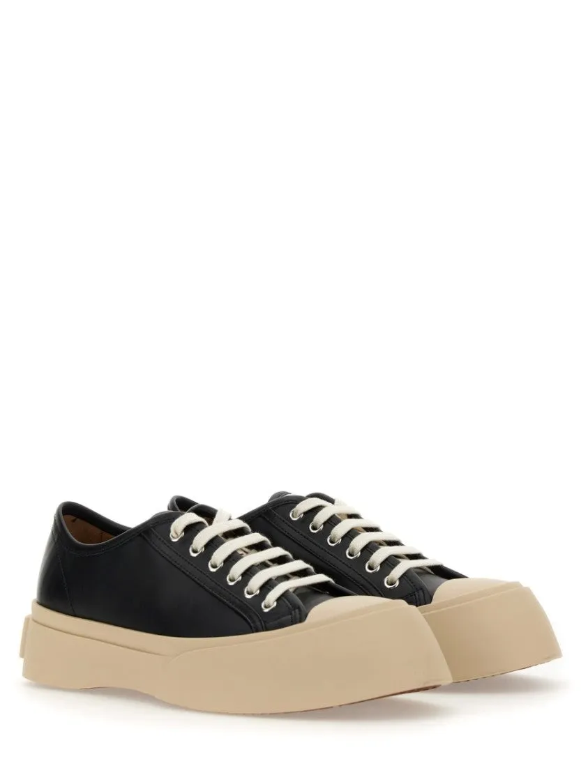 Black Calf Leather Sneakers