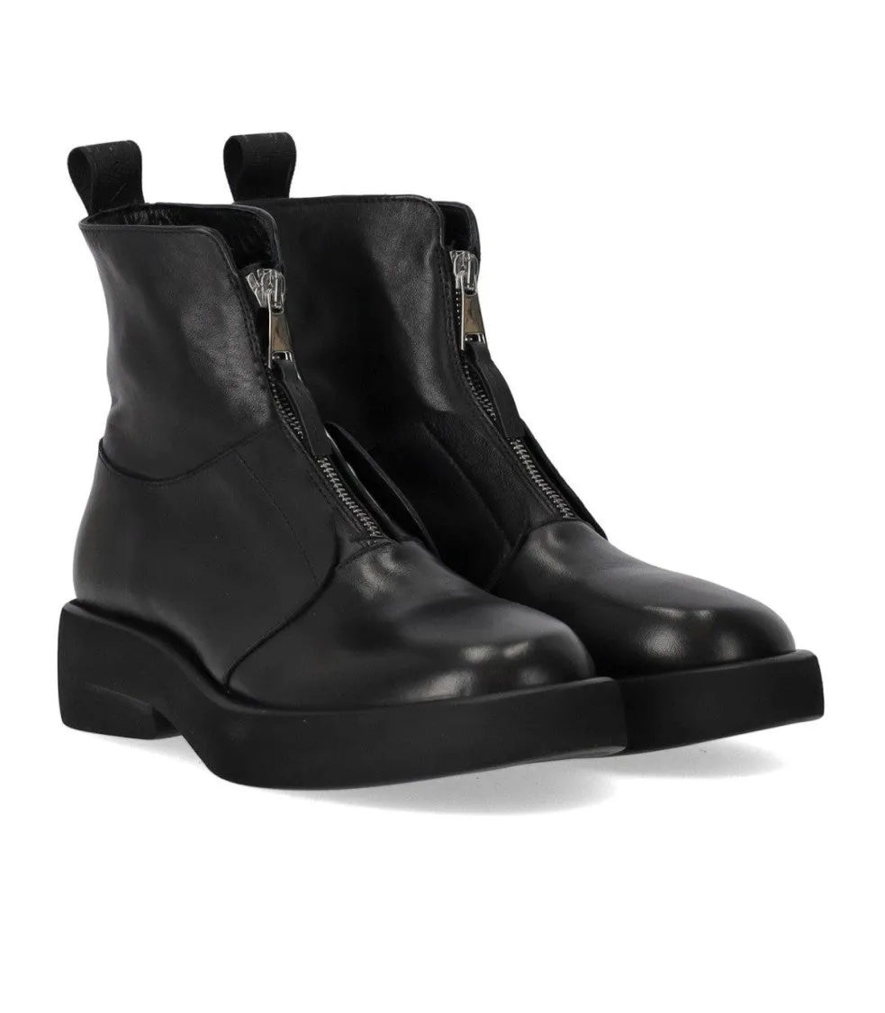Black Zipped Ankle Boot