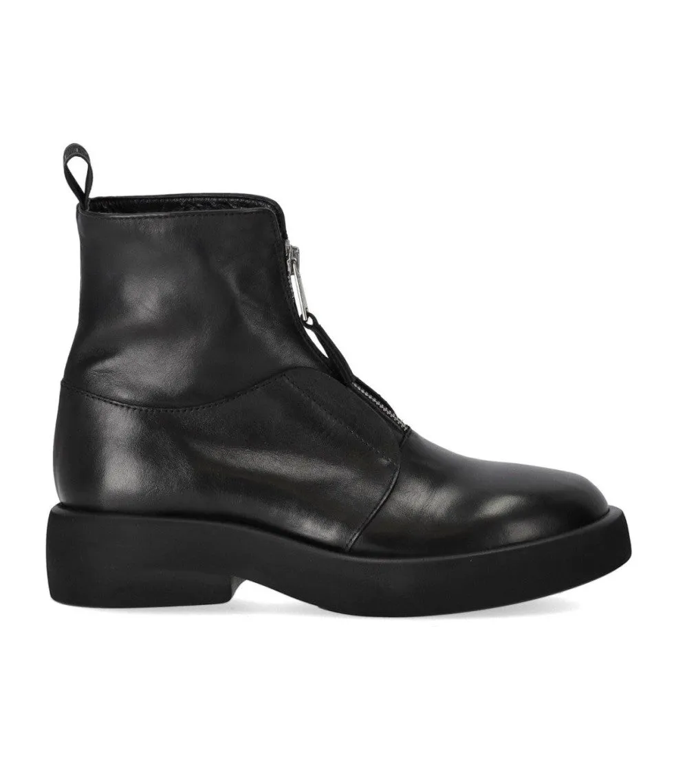 Black Zipped Ankle Boot