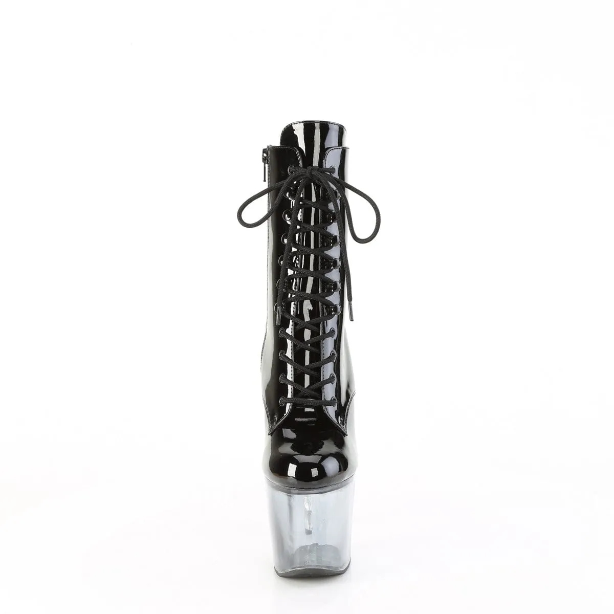 BLISS-1020BC Black Patent/Black-Clear Ombre
