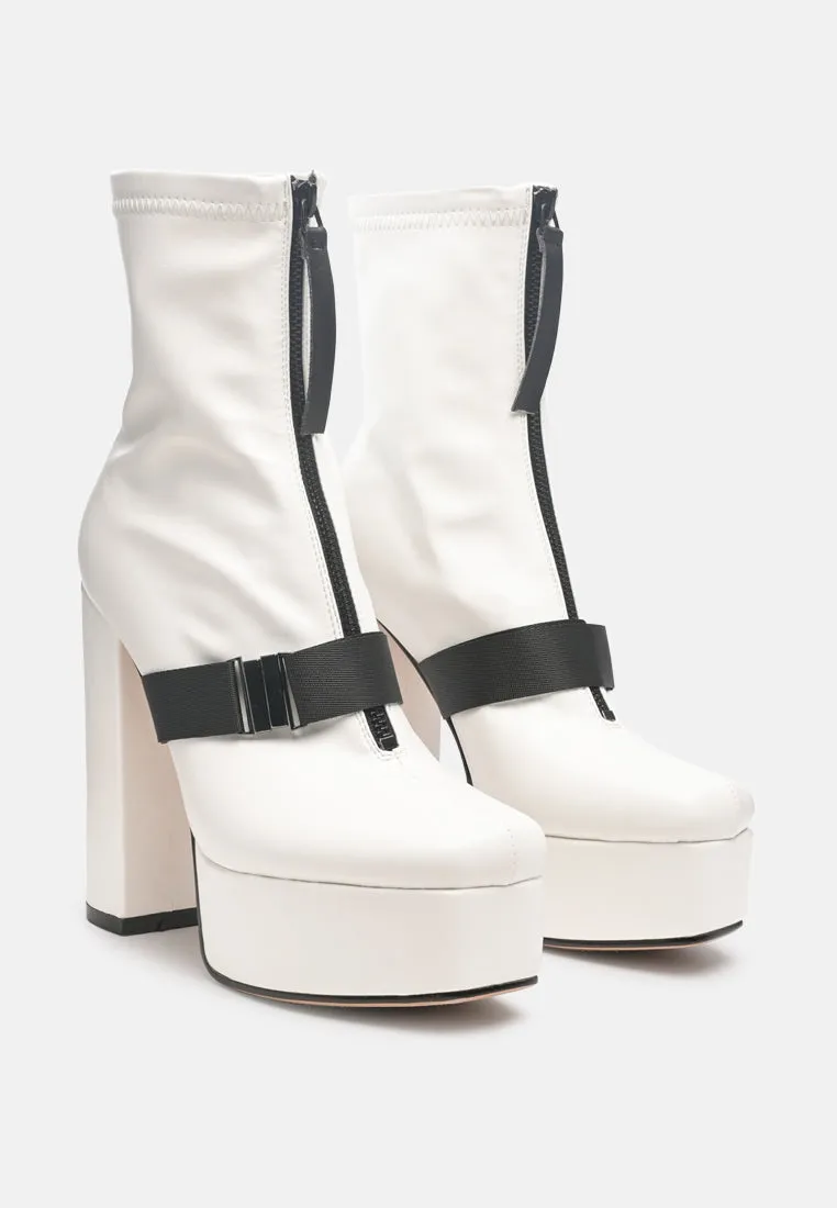 boomer chunky high block heel boots