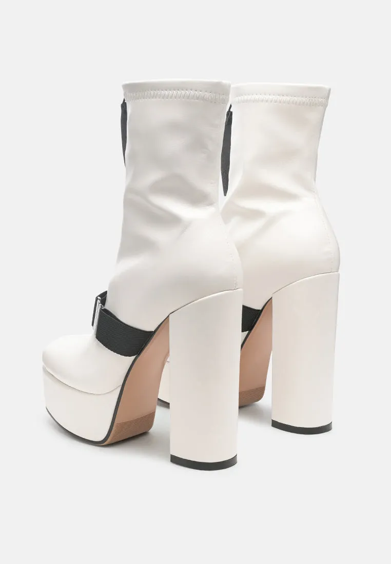 boomer chunky high block heel boots