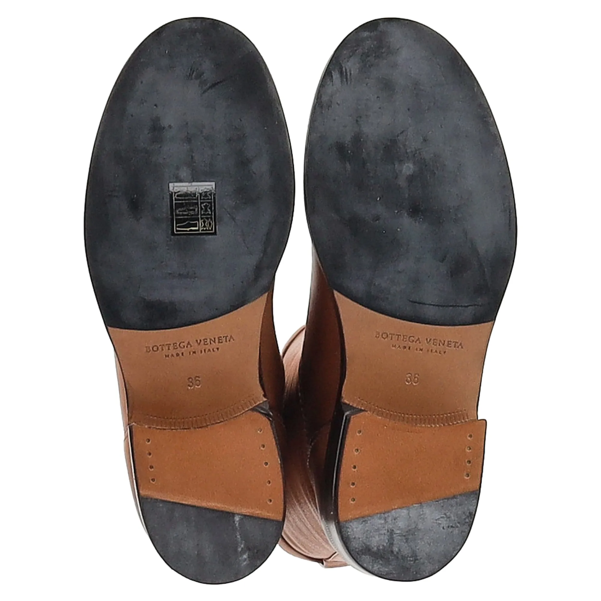 Bottega Veneta Biker Boots in Brown Leather