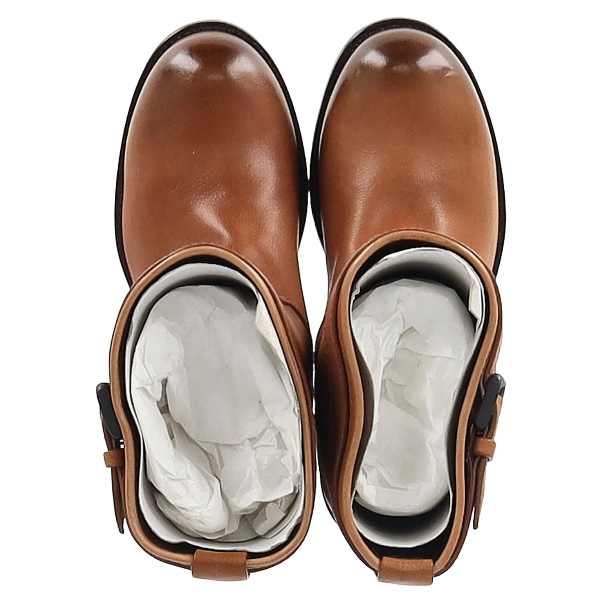 Bottega Veneta Biker Boots in Brown Leather
