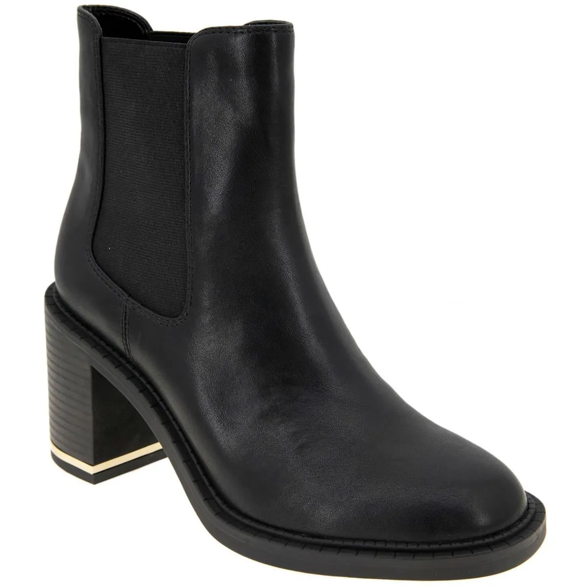 Boxxa Womens Block Heel Faux Leather Ankle Boots
