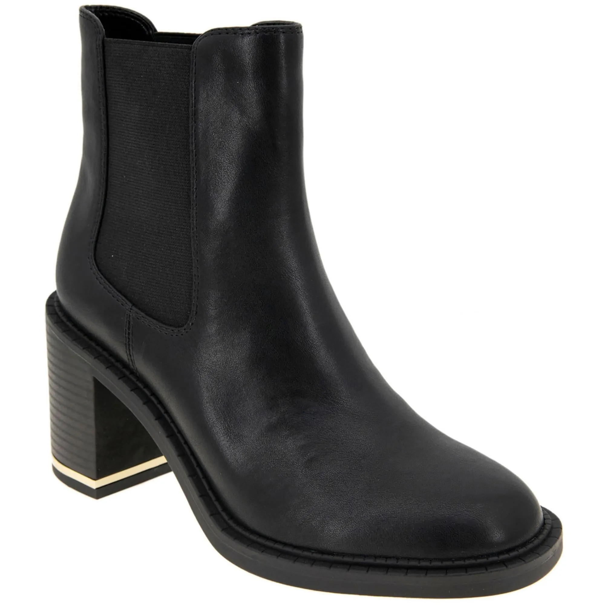 Boxxa Womens Block Heel Faux Leather Ankle Boots