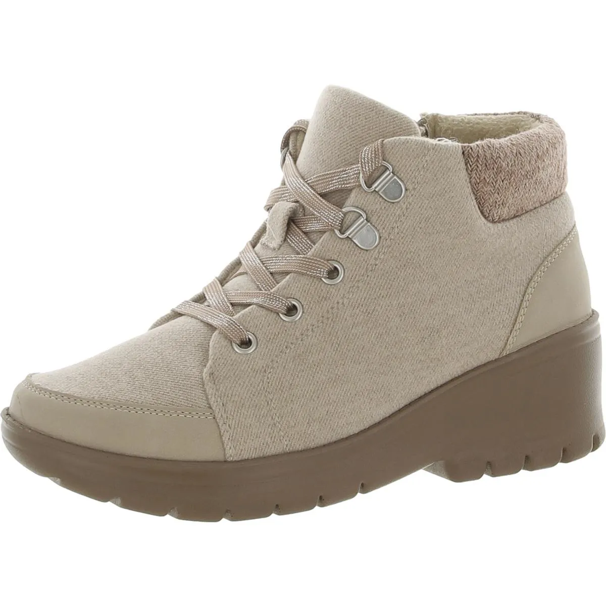 Brooklyn Womens Side Zip Lace-up Booties
