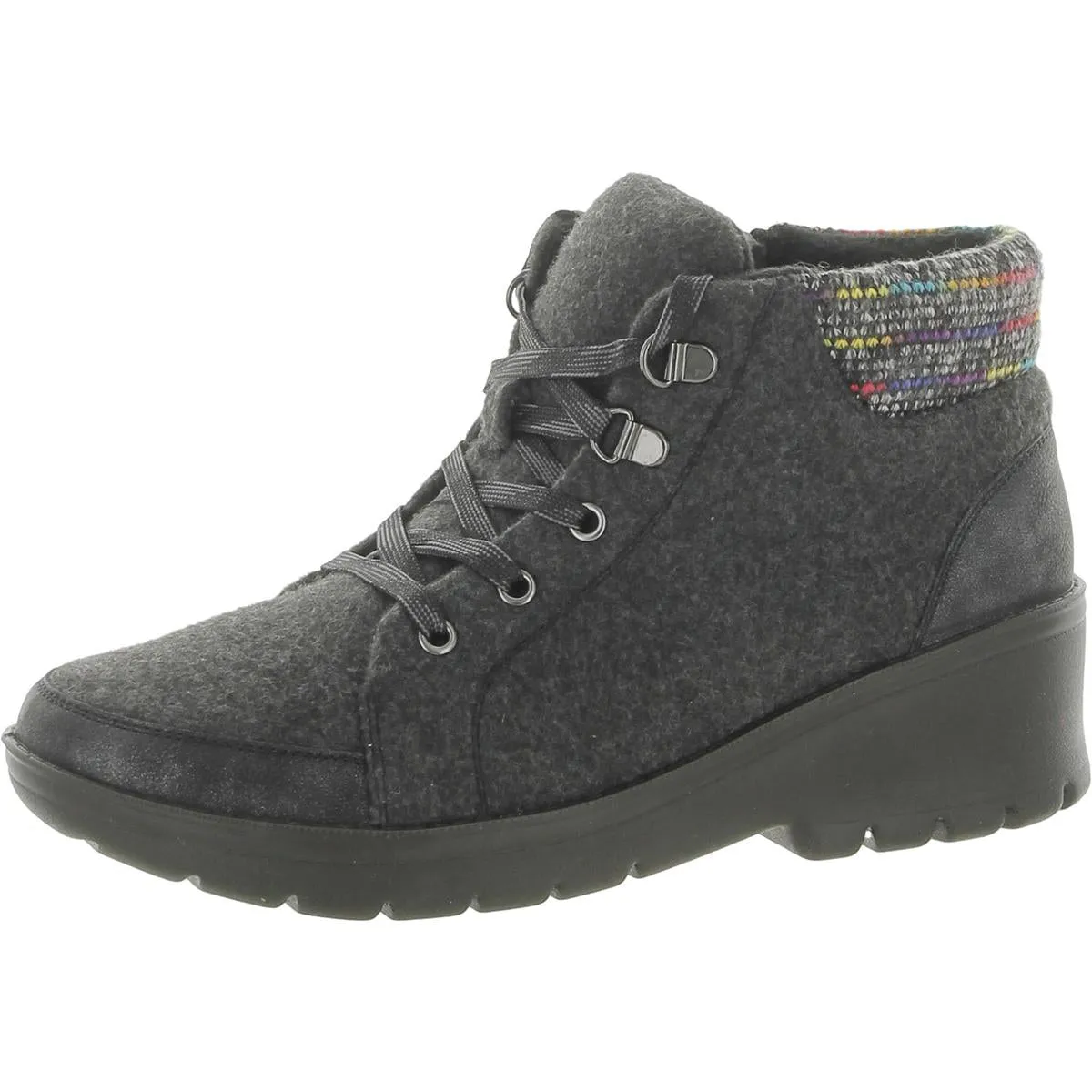 Brooklyn Womens Side Zip Lace-up Booties