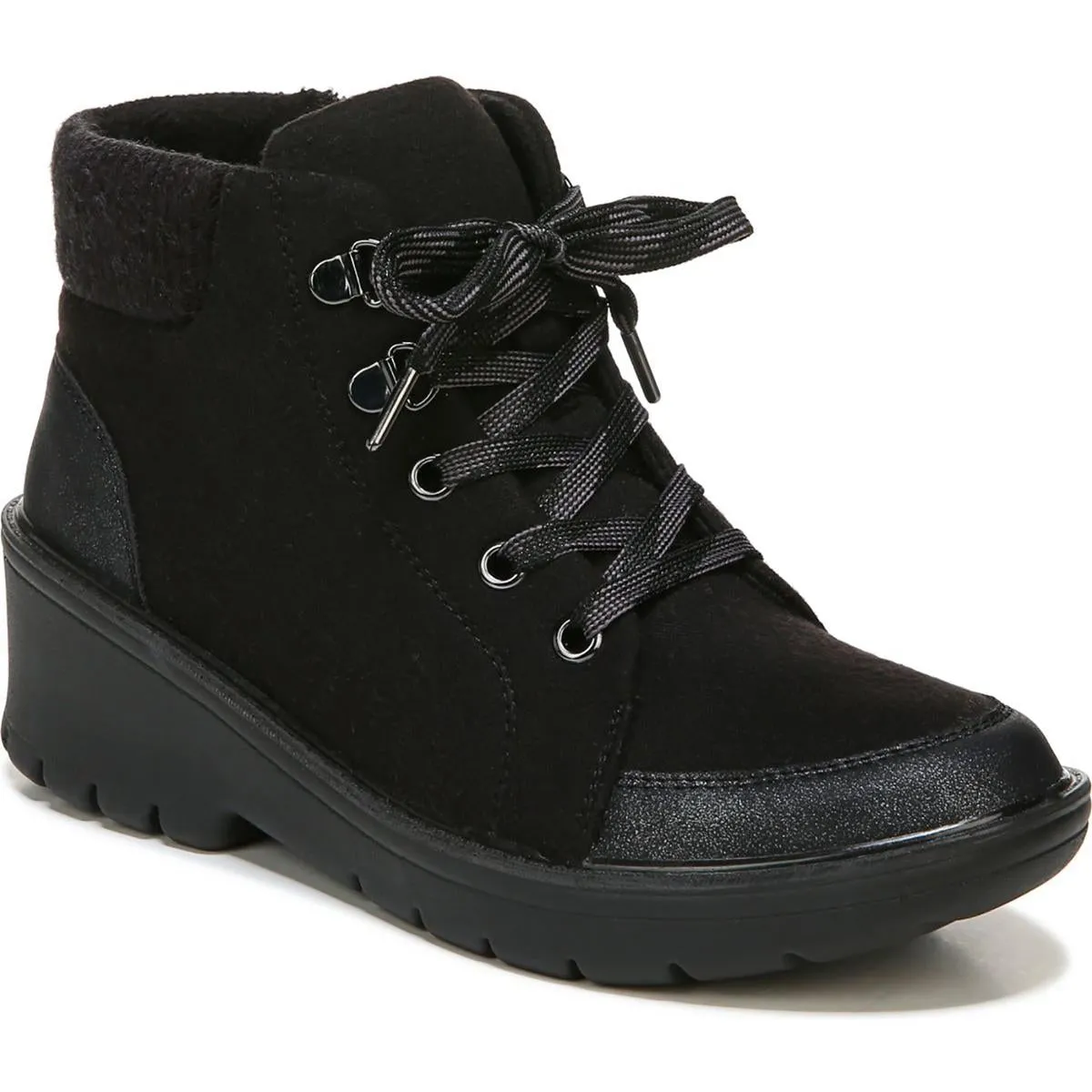 Brooklyn Womens Side Zip Lace-up Booties