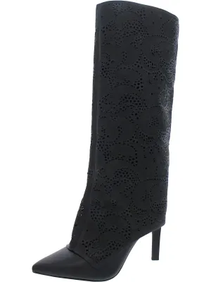 Brykia 2 Womens Faux Leather Pointed Toe Knee-High Boots