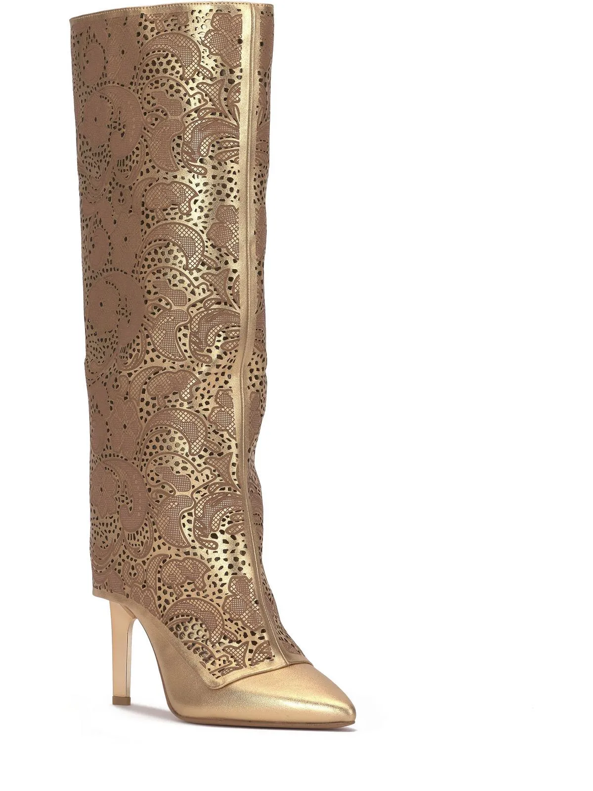 Brykia 2 Womens Faux Leather Pointed Toe Knee-High Boots