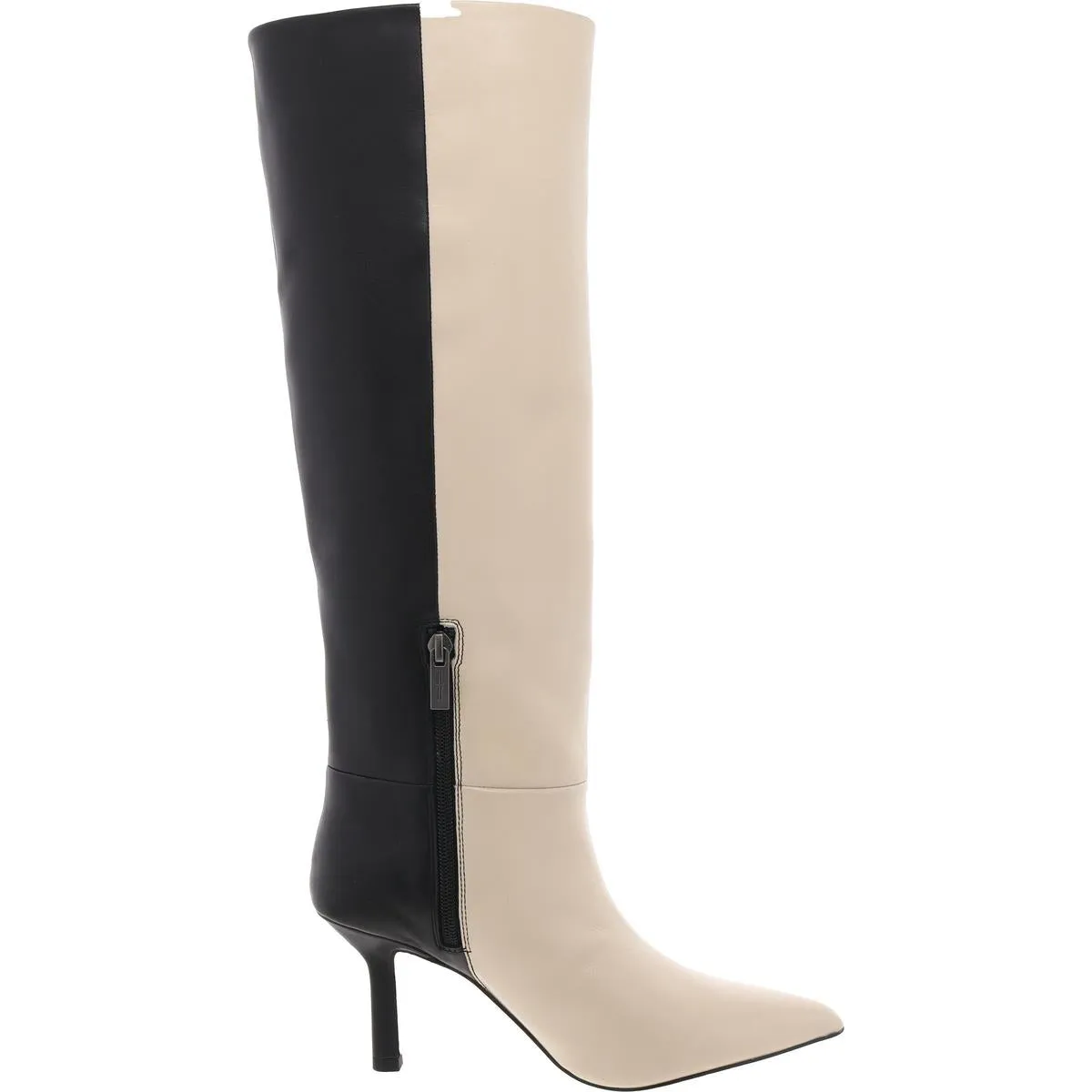 BRYN Womens Cushioned Footbed Leather Knee-High Boots