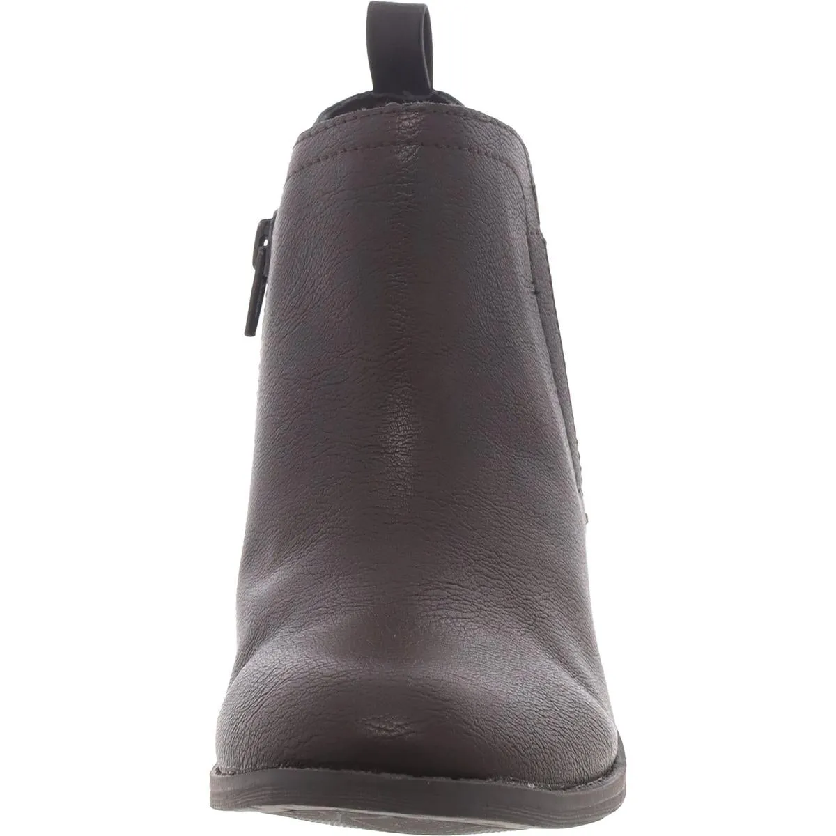 Cadee Womens Faux Leather Round Toe Booties