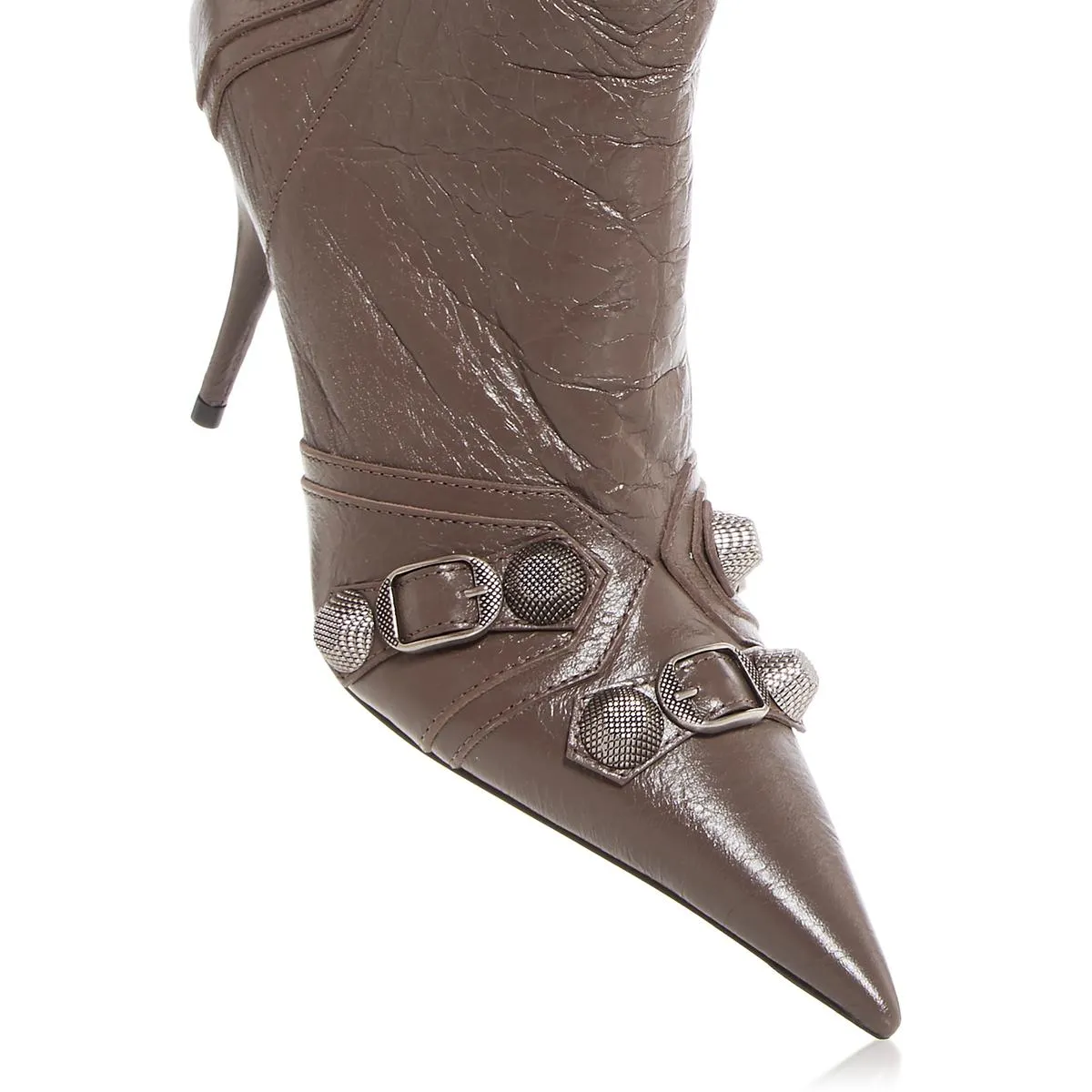 Cagole Bootie Womens Embellished Leather Ankle Boots