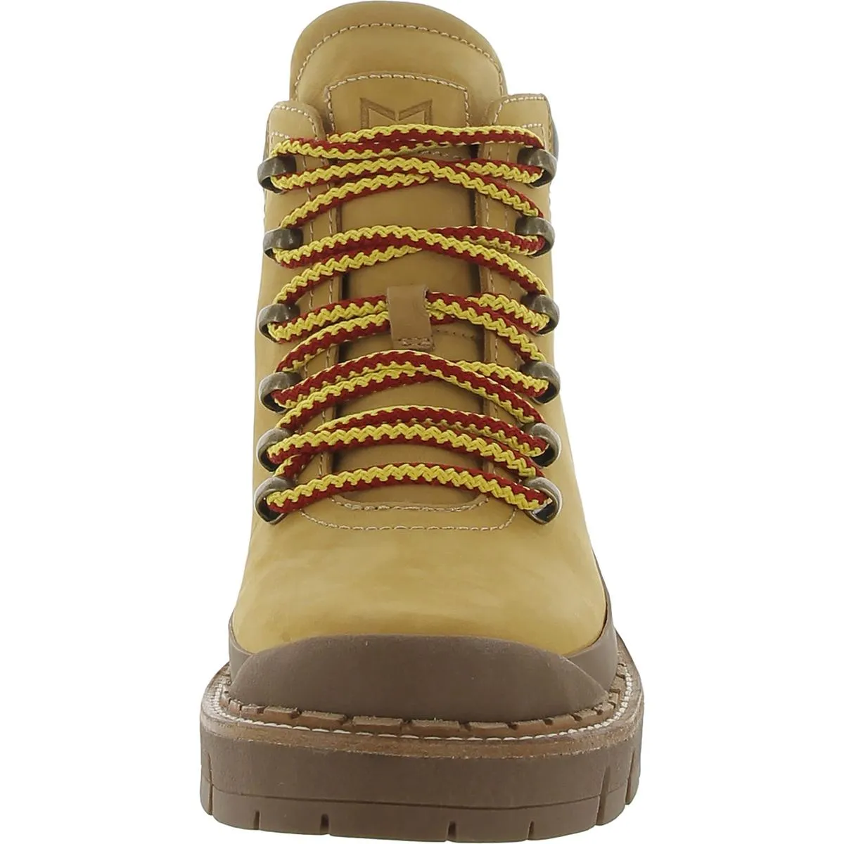 Cairy Womens Leather Lugged Sole Combat & Lace-up Boots